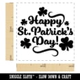 thumbnail image 2 of Happy Saint Patrick's Day with Shamrocks Self-Inking Rubber Stamp Ink Stamper - Yellow Ink - Small 1 Inch, 2 of 7