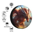 thumbnail image 4 of Pofeuu Ferocious Dragon Fury Print Spare Tire Wheel Cover for Car Truck SUV Camper Universal Fit Spare Tire Cover RV Spare Tire Covers-14 inch, 4 of 6