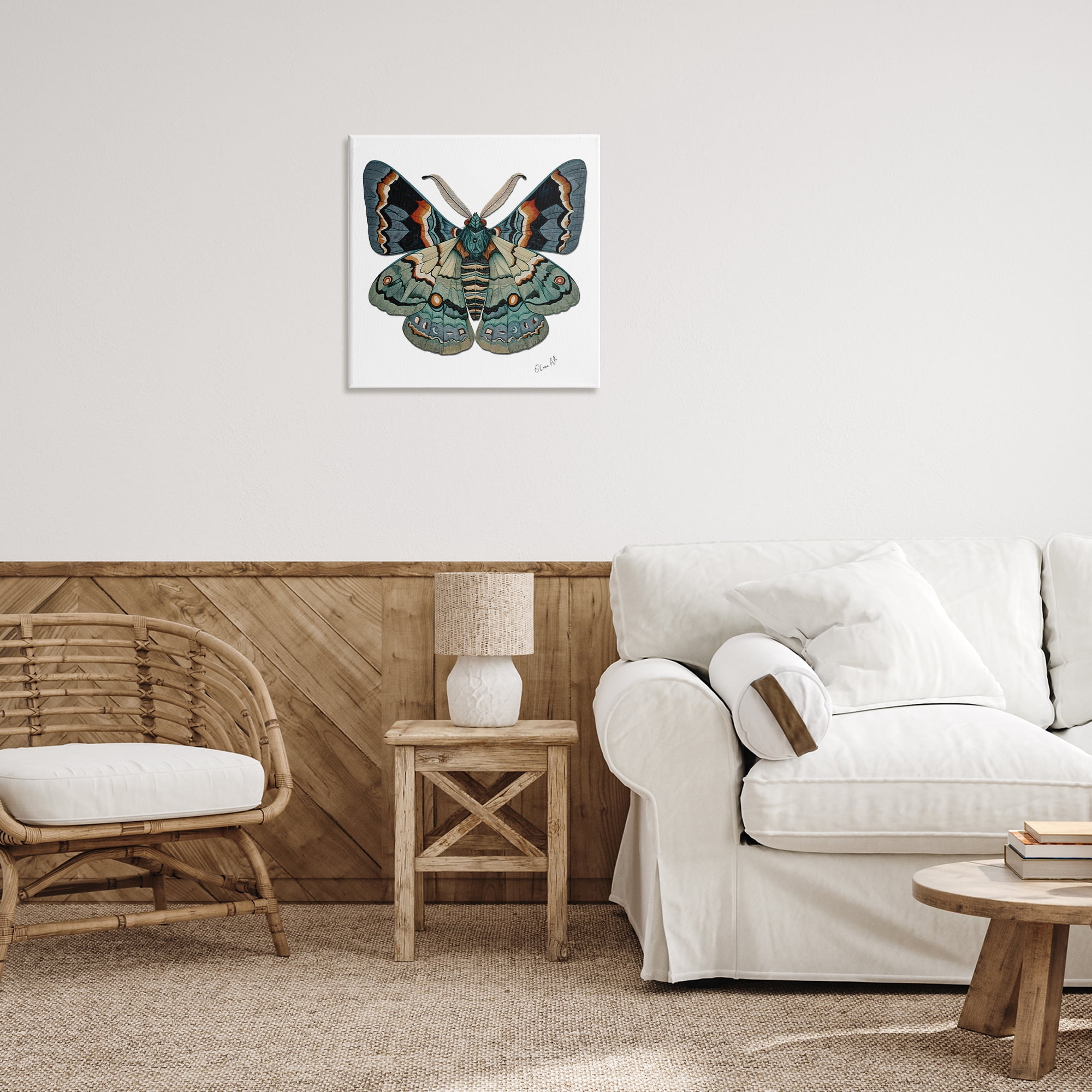 Stupell Industries Symbol Of Change Moth Animals Painting Wrapped Canvas Art Print Wall Art, 24 x 24