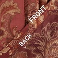 thumbnail image 3 of VOGOL Burgundy Damask Valance, Jacquard Swag Curtains with Crystal Beads 39x43 Inches for Bedroom, 3 of 8
