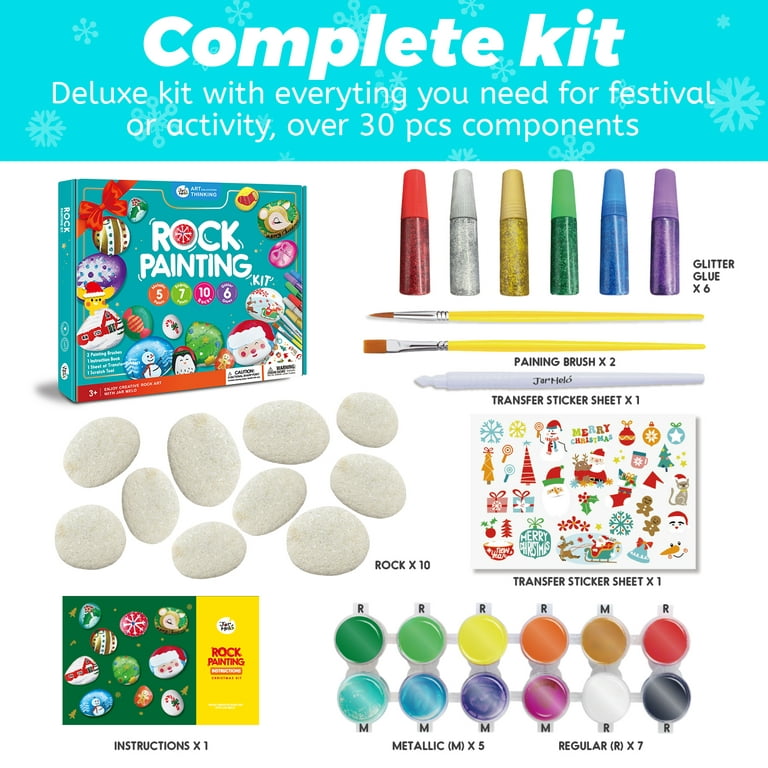 Jar Melo Rock Painting Kits for Kids, Hide & Seek Rock Kits, Arts & Crafts  Kits for Kids Age 6-12, Best Gift Art Set, Waterproof Paints
