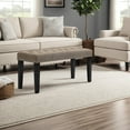 thumbnail image 3 of Abble 38" Wide Upholstered Entryway Bench, End of Bed Bench, Ottoman Bench - Tan, 3 of 9