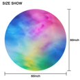 thumbnail image 6 of Rainbow Tie Dye Cloud Round Tablecloth 60"x60",Wrinkle Wipeable Table Cloth for Kitchen Dining Room Picnic Patio Party, 6 of 6
