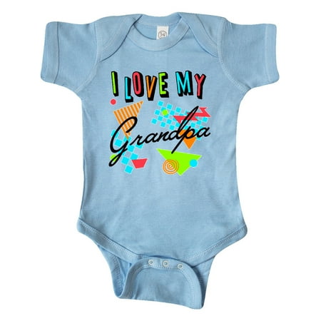 

Inktastic I Love my Grandpa- 80s retro style Gift Baby Boy or Baby Girl Bodysuit