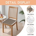 thumbnail image 2 of Brown Beige Plaid Checkered Seat Covers for Dining Room Chairs Set Of 4,Stretch Printed Washable Chair Seat Cover with Elastic Ties and Button,Removable Waterproof Couch Cushion Covers, 2 of 6