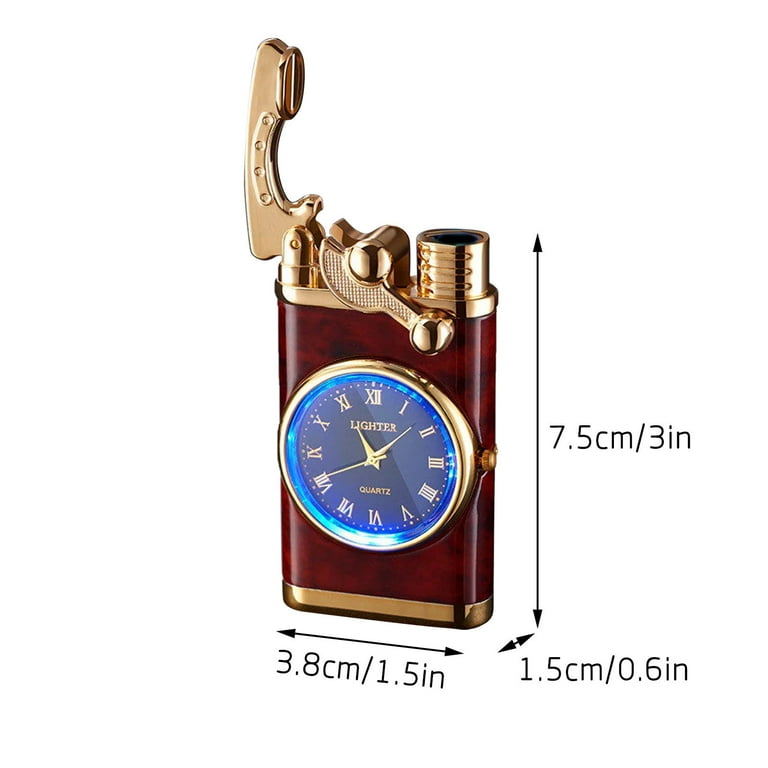 stylish cigarette lighter Windproof Lighter Vintage Watch Bezel Jet Flame Torch My Order 3 Inch Retro  Cigar Lighter Small Vintage Lighter Stylish Windproof Lighter Digital