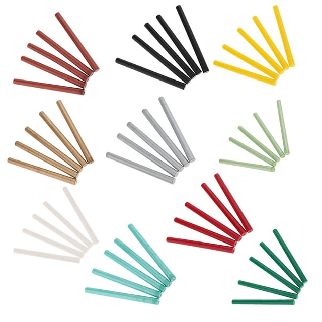 Paquete de 50 piezas de cera de sellado redonda Soledad para pegamento 10 colores