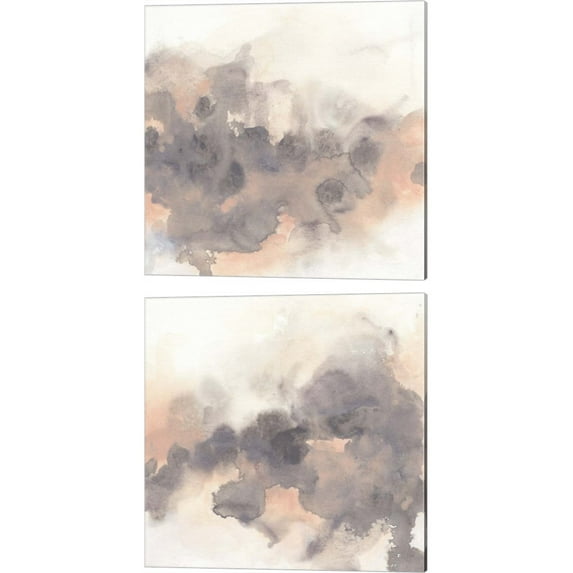 Great Art Now Smoke Surface by June Erica Vess 2 Piece Canvas Art Set Each 14"W x 14"H