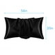 thumbnail image 2 of 1 funda de almohada de satén de seda para el hogar suave para el cabello y la piel funda de almohada CACAGOO Negro/20in * 54in, 2 of 6