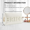 thumbnail image 5 of Kovewon Bolsa de maquillaje con letras de parche de novia para mujer, dama de honor, regalo de compromiso para ella, bolsa de aseo de viaje con diamantes de imitación de perlas blancas, bolsa de maqui, 5 of 5