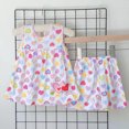 thumbnail image 2 of Fesfesfes Girls Summer Outfits Toddler Baby Girls Short Sets 2 Piece Clothing Set Sleeveless Shirts and Shorts 1-3 Years(Multicolor#2,2-3 Years), 2 of 4
