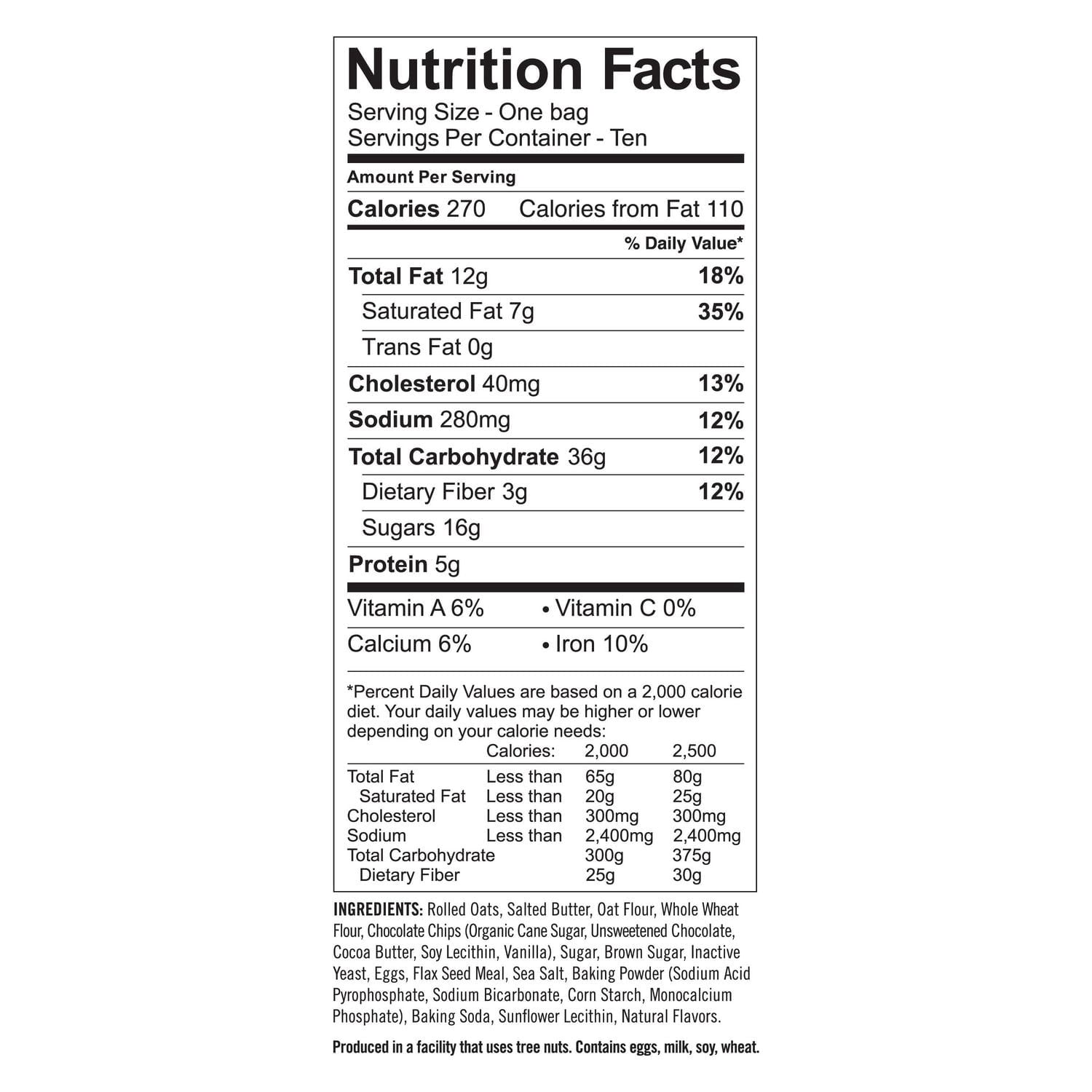 Milkmakers Oatmeal Chocolate Chip Lactation Cookie Bites, 10x2oz Bags