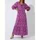 thumbnail image 5 of Txlixc Vestido Largo con Estampado Geométrico para Mujer, Vestido Suelto de Manga Larga con Escote en V para Primavera, Verano Txlixc Moda, 5 of 9