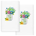 thumbnail image 2 of Linum Home Textiles Country Bouquet - Embroidered Luxury 100% Turkish Cotton Hand Towels (Set of 2), 2 of 3