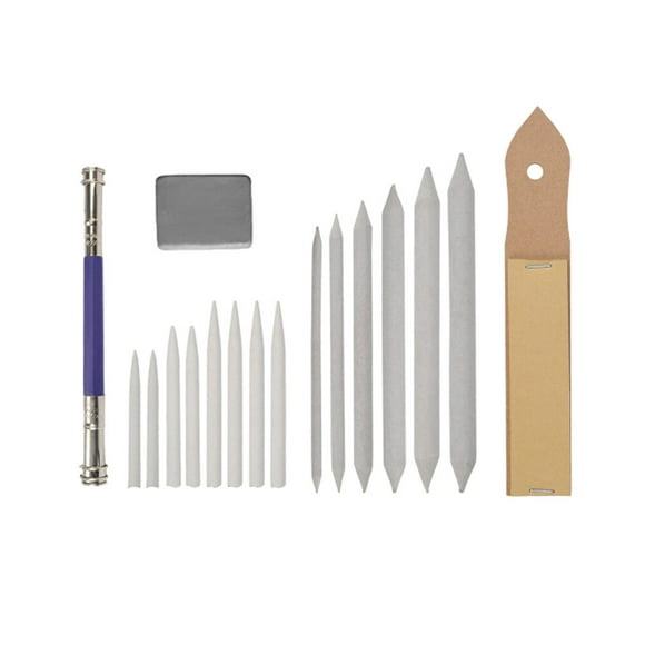 KAKOWELY Blending Paper Stumps Art Drawing Stump Eraser Extender Sketch Tools Durable Art Charcoal Erasable Sandpaper,5.12"X0.2"X0.2"
