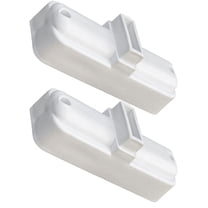 White PVC Fence Support Base for Garden with Fixing Holes and Stable Design 2 Pieces