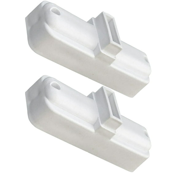 White PVC Fence Support Base for Garden with Fixing Holes and Stable Design 2 Pieces