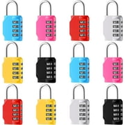 12 Pack Combination Lock 4 Digit Outdoor Waterproof Padlock Locker Lock Combo Lock Combination Padlock for School Gym Sports Locker, Gate, Luggage, Fence, Tool Box, Hasp Storage Case, 6 Colors