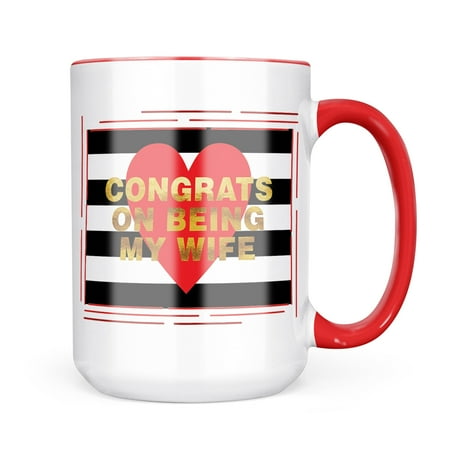 

Christmas Cookie Tin Congrats On Being My Wife Valentine s Day Gold and Stripes Heart Mug gift for Coffee Tea lovers