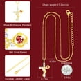 thumbnail image 6 of APSVO 18K Gold Plated Rose Cross Necklaces for Women Girls November Birthstone Pendant Chain with Yellow Citrine Topaz Birthday First Communion Easter Basket Stuffers Jewelry Gifts Teen Adults Kids, 6 of 8