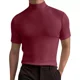 thumbnail image 1 of Playera De Cuello Alto Y Fondo Sólido De Manga Corta, 1 of 2