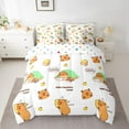 thumbnail image 2 of Homewish Funny Capybara 7-Piece Bedding Comforter Set,Cute Cartoon Animal King Bedding Sets,White Brown Bed Sheets For Girls Kids,Luxury Bedroom Decor Reversible, 2 of 8