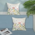thumbnail image 3 of Spring Pillow Covers 18x18 Inch Set of 2, Watercolor Butterfly Flower Decor Farmhouse Throw Pillows Summer Spring Decorations Floral Pillowcase Square Outdoor Cushion Case for Couch Home Party, 3 of 6