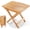 Natural, variant on Melino Small Outdoor Side Table, Folding Acacia Wood Patio Side Table, 18 x 16 x 16 in, Natural