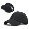 thumbnail image 2 of Hfolob Baseball Caps Men Women Cotton Baseball Cap With Holes Ponytail Cap With Curved Brim Cap Spring Summer Ladies Outdoor Sports Sun Cap Classic, 2 of 9