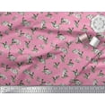thumbnail image 2 of Soimoi Cotton Jersey Fabric Leaves,Flower & Humming Bird Print Fabric by The Yard 58 Inch Wide, 2 of 3