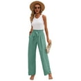 thumbnail image 2 of Pantalones de Salón Anchos para Mujer, Color Verde , Talla S, 2 of 8
