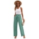 thumbnail image 2 of Pantalones de Salón Anchos para Mujer, Color Verde , Talla S, 2 of 8
