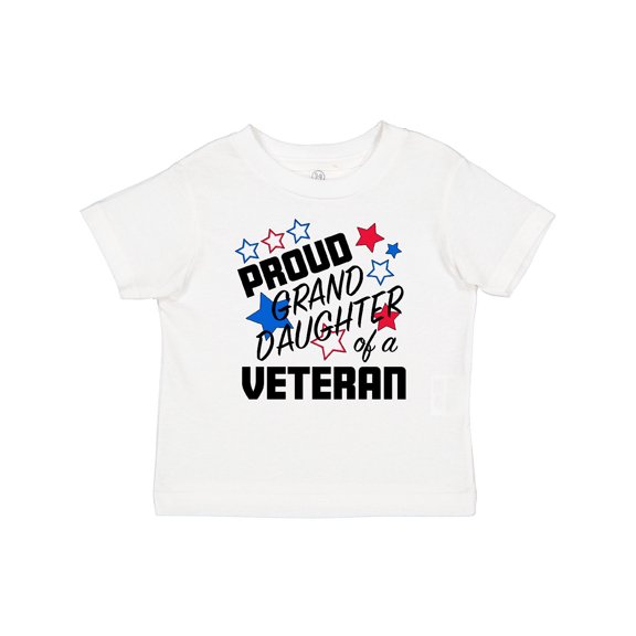 Inktastic Proud Granddaughter of a Veteran Veterans Day Girls Baby T-Shirt