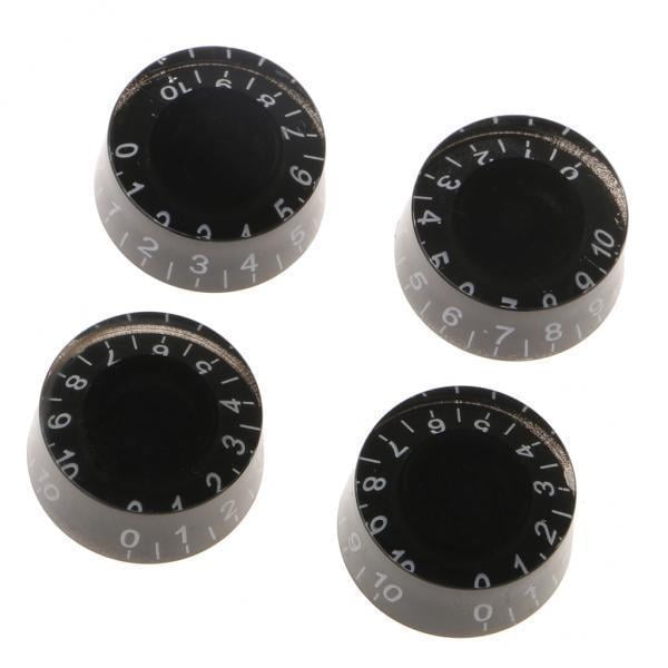 Perillas de guitarra Eléctrica Sunnimix 10x4 Uds Negra 6mm Controles de volumen de guitarra