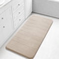 thumbnail image 1 of Alfombra de baño Yimobra, larga, 44 x 24 cm, espuma viscoelástica supersuave, color beige, 1 of 7