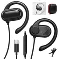 thumbnail image 1 of Auriculares supraaurales USB C Jelanry con micrófono para deportes, 1 of 7