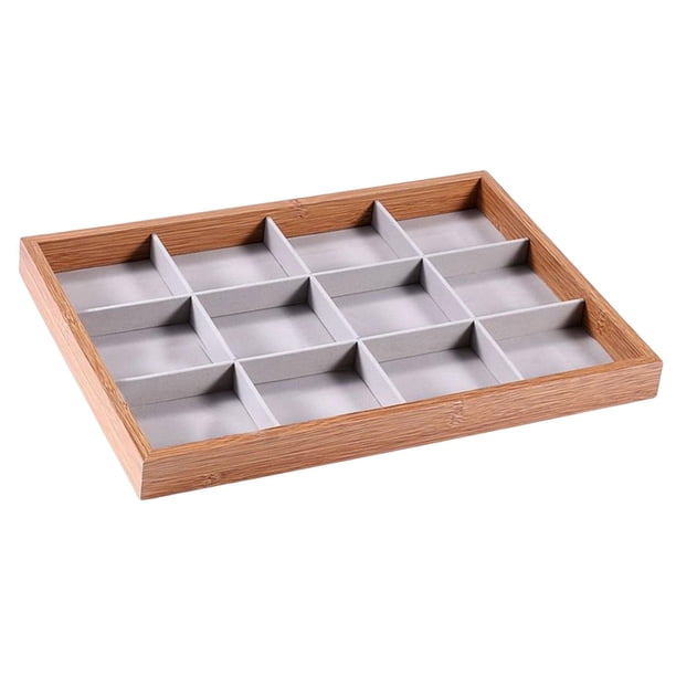 Bandejas apilables para joyas, vitrina, joyero, estuche de terciopelo para guardar joyas. 12 rejillas