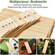 thumbnail image 2 of 100 Piezas de MarcapáGinas de Madera DIY MarcapáGinas en Blanco con Cuerdas Marcadores de Libros de Madera Etiqueta Colgante Fina Rectangular, 2 of 8