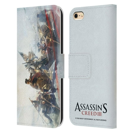 Head Case Designs Officially Licensed Assassin's Creed III Key Art Delaware Poster Leather Book Wallet Case Cover Compatible with Apple iPhone 6 / iPhone 6s