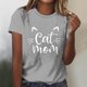 thumbnail image 1 of Fiudx Ropa de Mujer Camiseta Informal de Manga Corta con Cuello Redondo y Estampado a La Moda para Mujer, 1 of 4