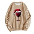 thumbnail image 4 of WILLBEST Chandail à Capuche Graphique de Noël pour Femmes, Col Rond, Imprimé Festif, Décontracté, 4 of 4