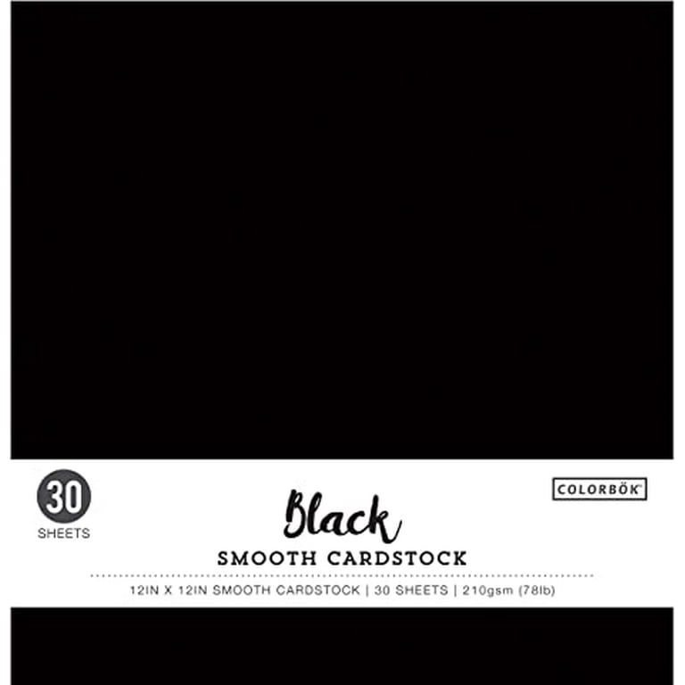  Black Cardstock 12x12-100 Sheets Black Card Stock