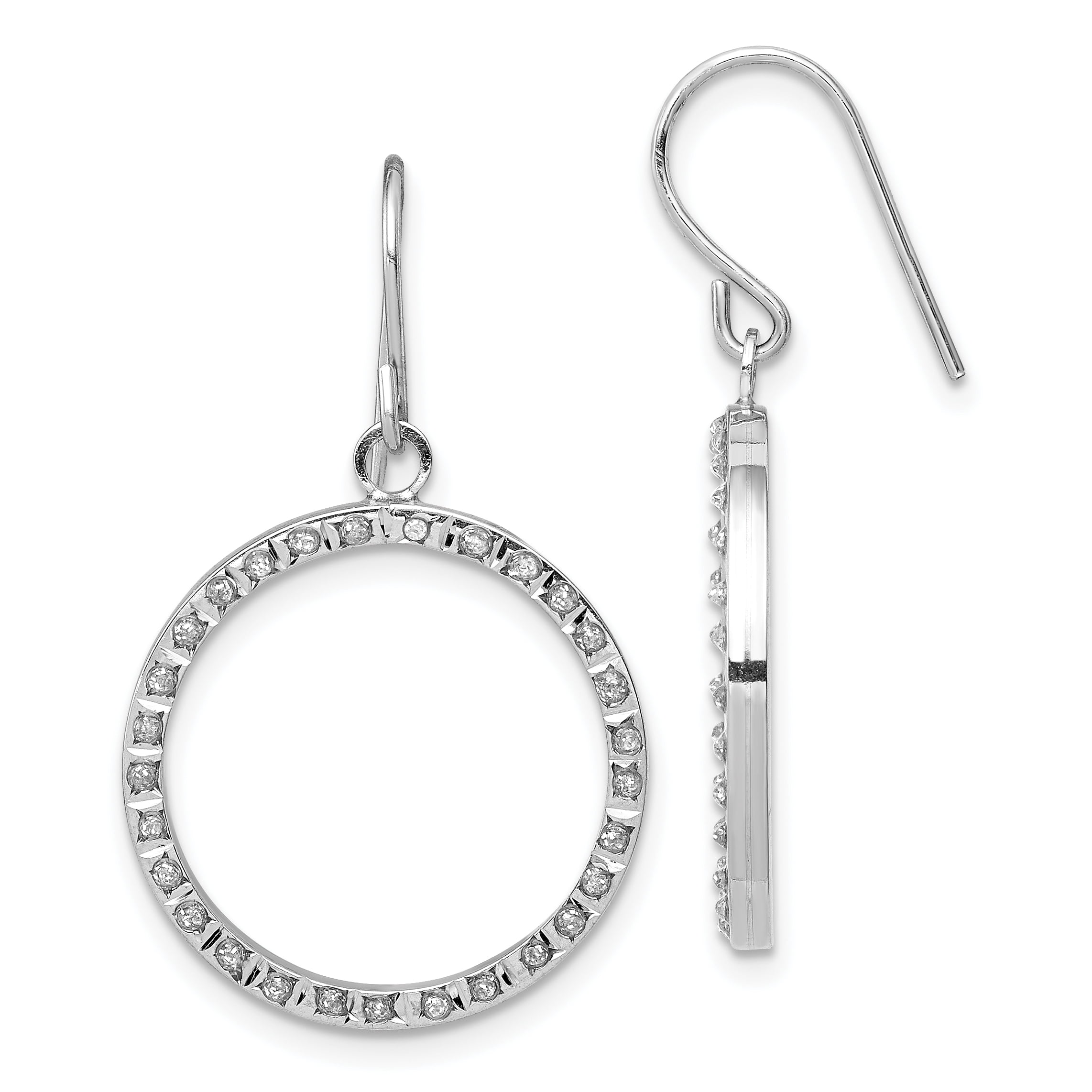 Mia Diamonds 14k Yellow Gold Polished 4-bar Wavy Hoop Earrings