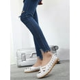 thumbnail image 5 of Daeful Womens Loafers Slip On Flats Round Toe Boat Shoes Nurse Lightweight Casual Hollow Out Moccasins White 6, 5 of 8