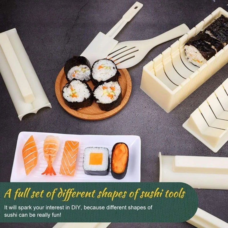 Is Detective Maan oppervlakte 10 Pcs DIY Sushi Maker Complete with Sushi DIY Sushi Set Easy and Fun Sushi  Rolls Heart Shape - Walmart.com
