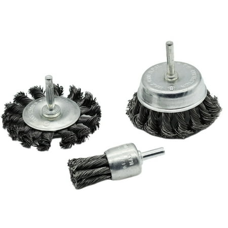

3PCS Steel Joint Knot Wire Wheel Rust Removal Polishing for Drill Angle Grinder Gadget Tool