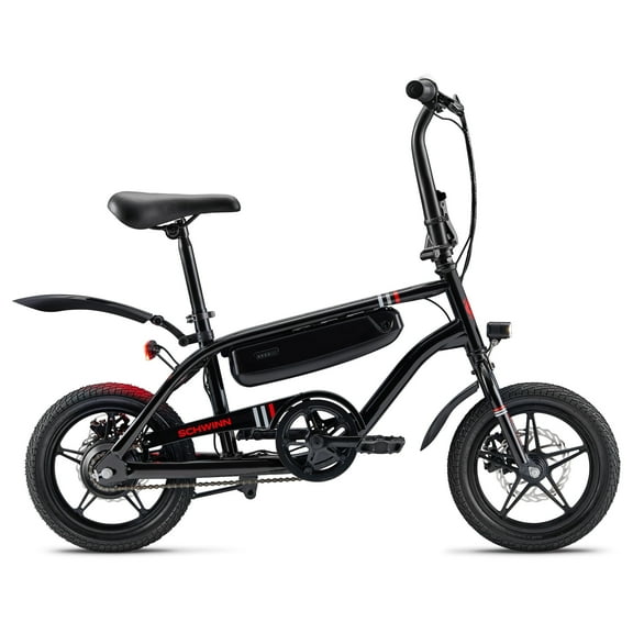 Schwinn Tornado Compact Electric Bike for Teens, 14 Inch Wheels, Ages 13 , Black