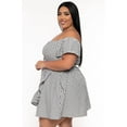 thumbnail image 4 of Plus Size Ebrina Off The shoulder Print Dress -Black, 4 of 6