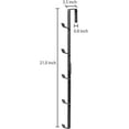 thumbnail image 2 of MyGift 2 Piece Over-the-Door Hat Rack in Black, 10 Hooks, 2 of 4