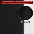 thumbnail image 4 of 2Pieces 14 Count Cross Stitch Cloth 20 by 28 Inch Embroidery Fabric, Black, 4 of 6